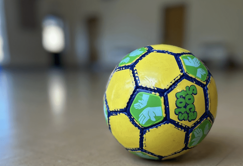 Toddler football classes in Bristol. Image shows a Socatots football.
